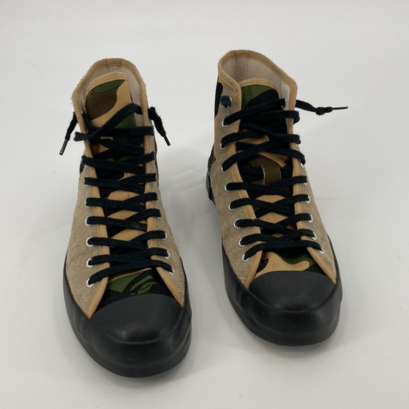 A Bathing Ape Canvas Chuck Taylor Style Canvas and Suede High Top - Size 101 - Picture 2 of 10